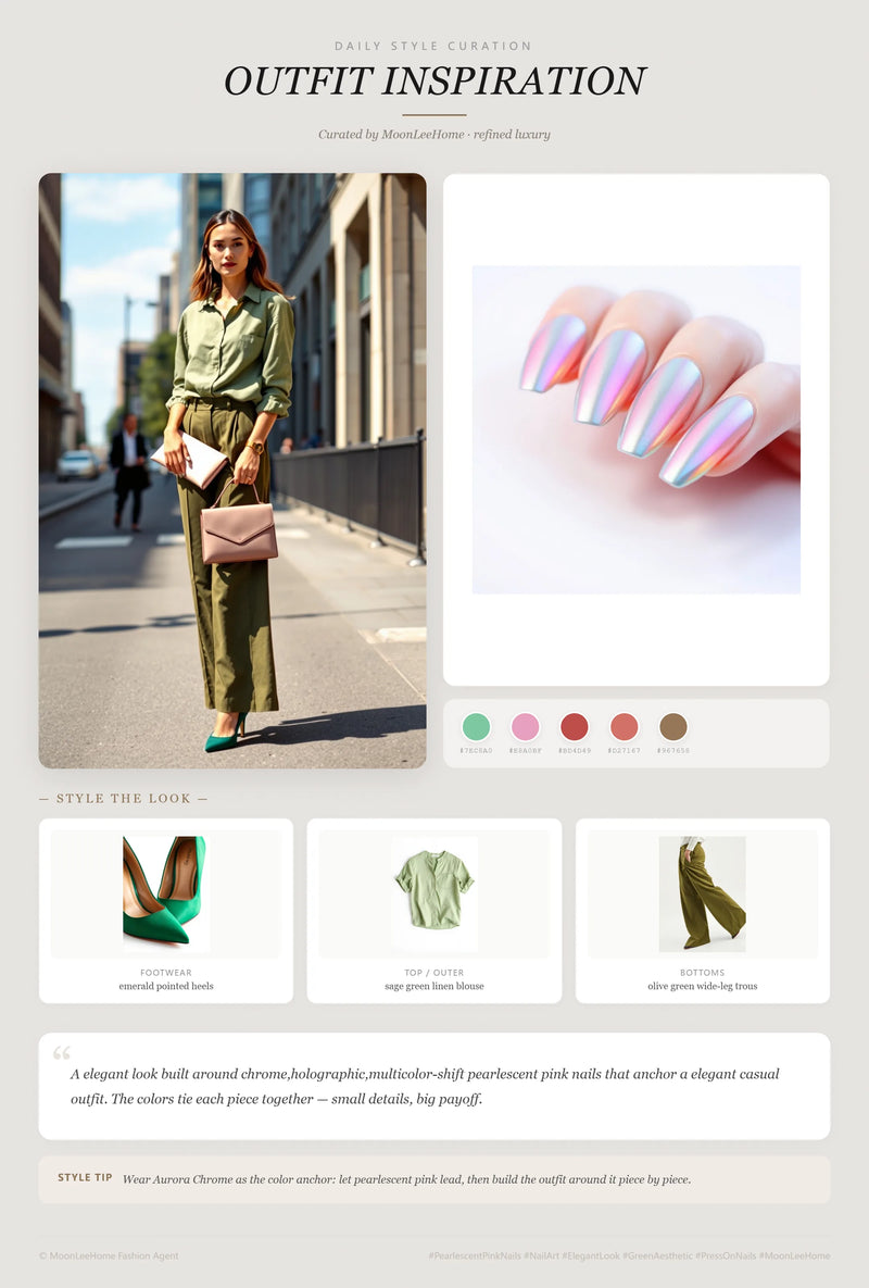 Aurora Chrome Nails + Party Outfit Ideas | MOONLEE Style