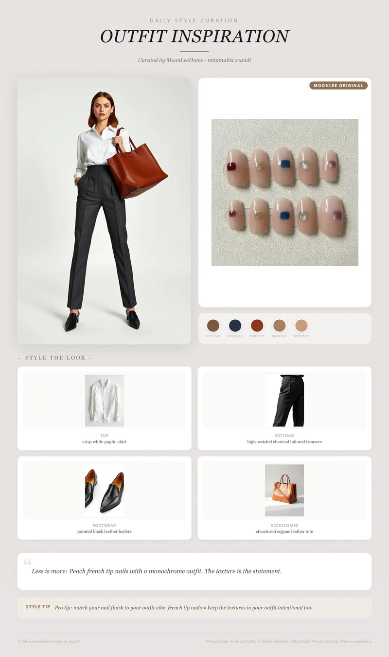 Color Block Nails + Office Outfit Ideas | MOONLEE Style