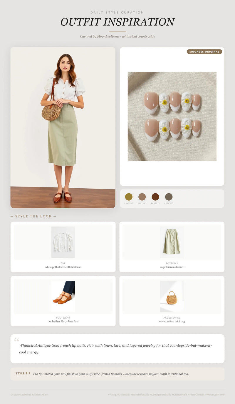 Daisy Dream Nails + Brunch Outfit Ideas | MOONLEE Style