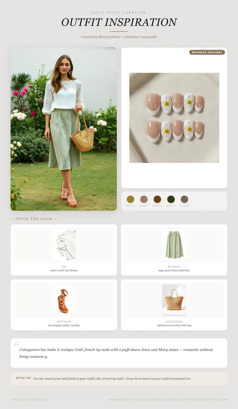 Daisy Dream Nails + Garden Party Outfit Ideas | MOONLEE Style
