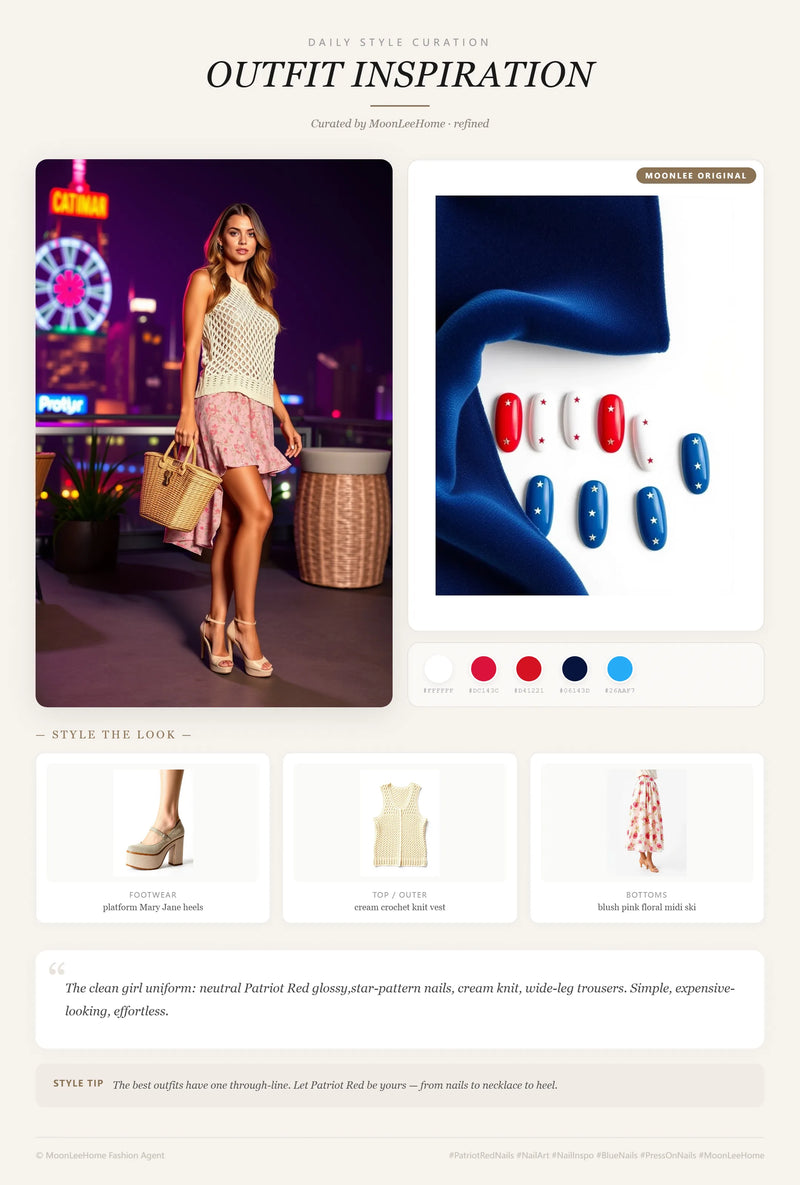 Firecracker Nails + Party Outfit Ideas | MOONLEE Style