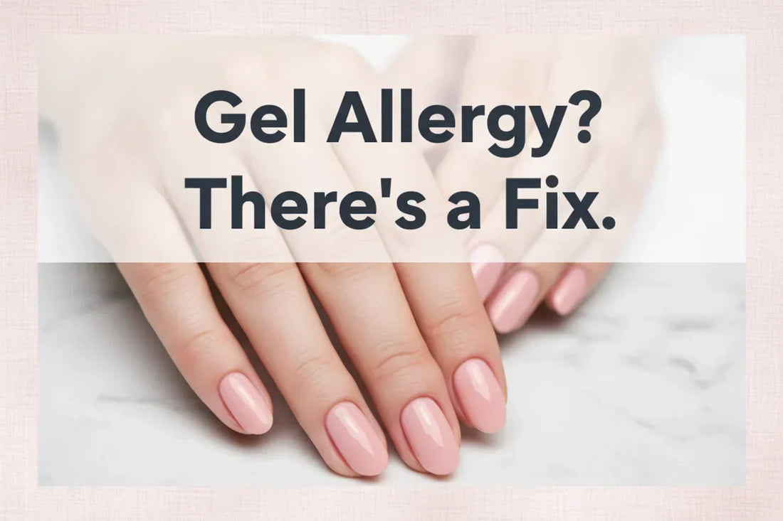 Gel allergy from UV gel manicures? Switch to press-on nails with adhesive tabs — the safe, chemical-free alternative | MOONLEE