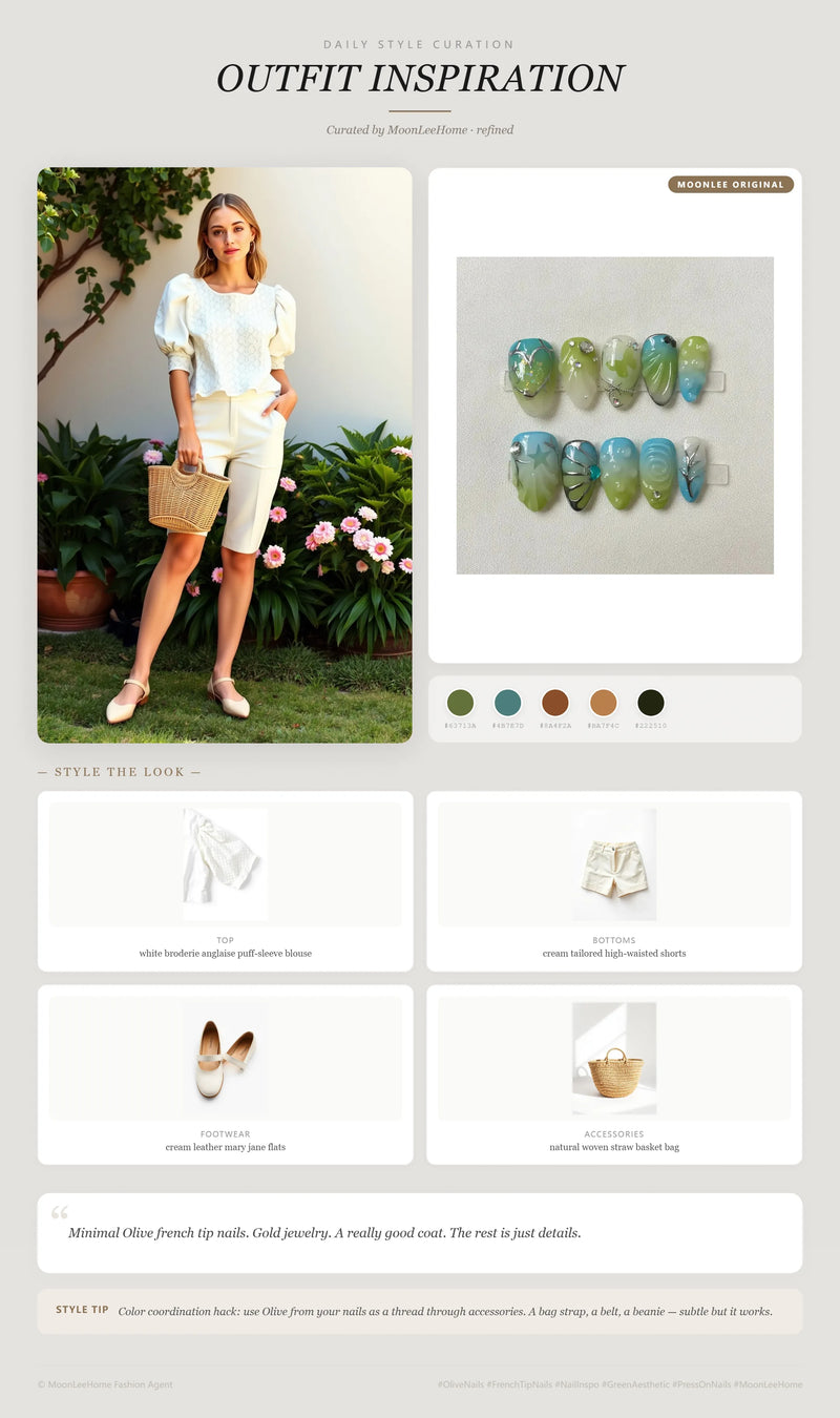 Enchanted Garden Nails + Garden Party Outfit Ideas | MOONLEE Style