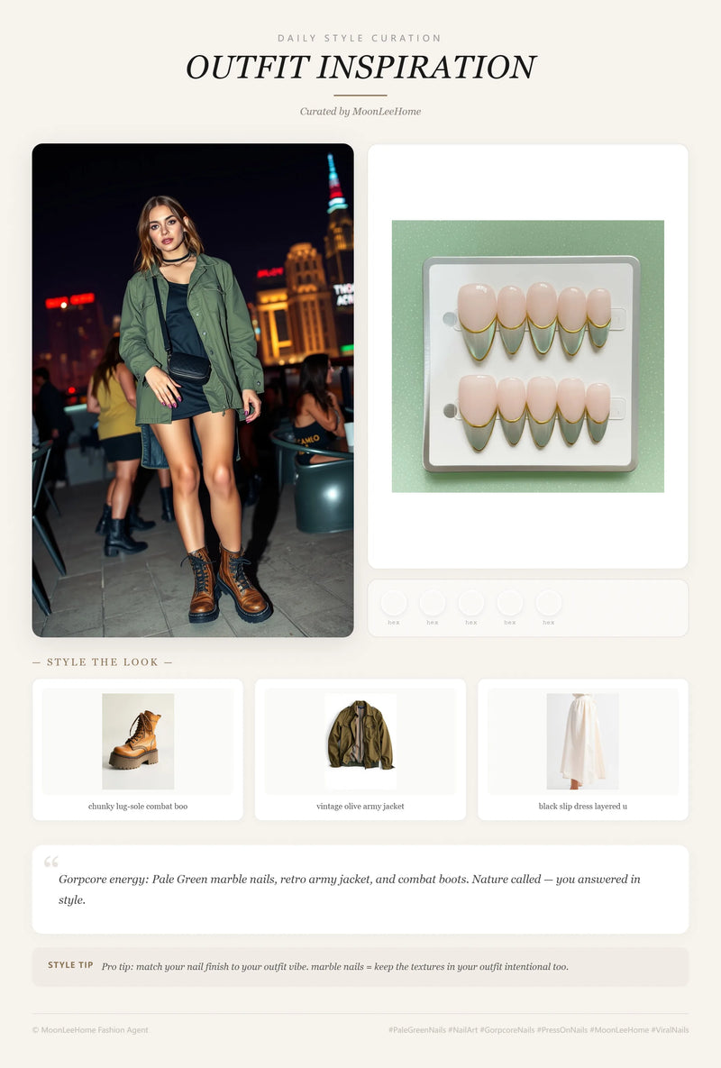 Matcha Mousse Nails + Party Outfit Ideas | MOONLEE Style