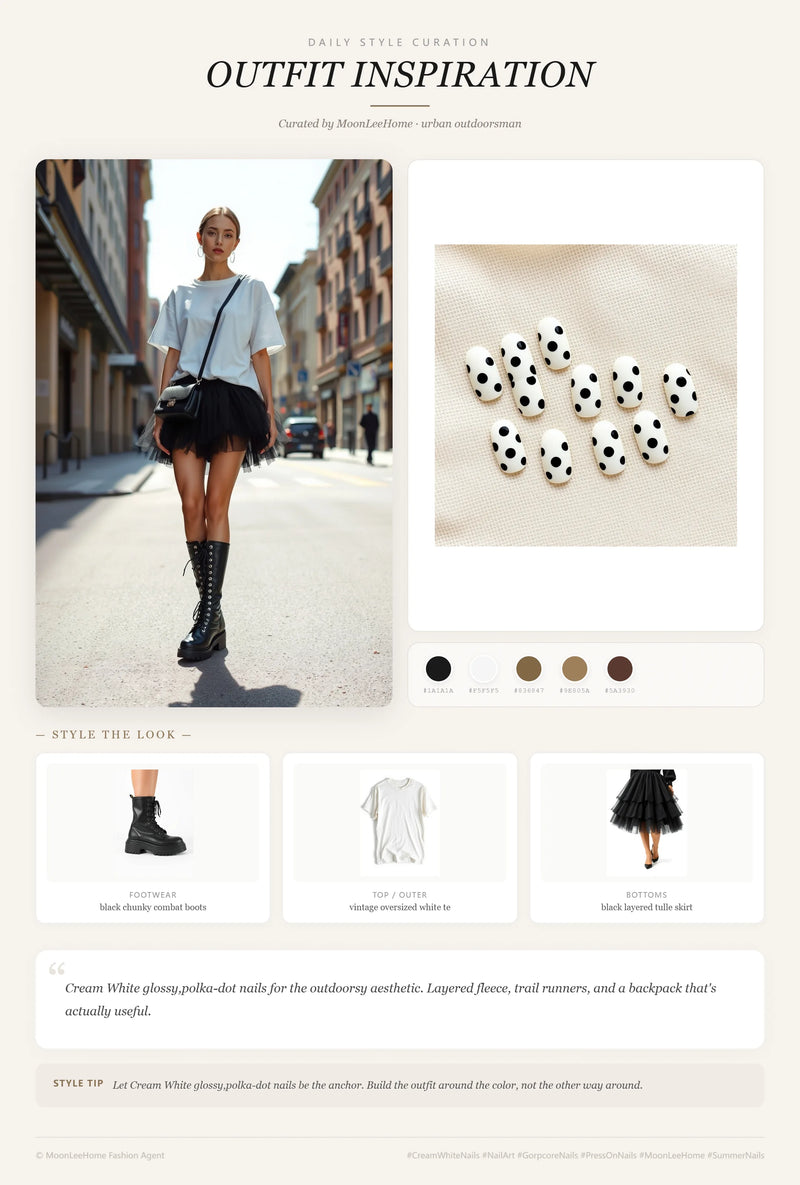 Polka Dot Play Nails + Weekend Outfit Ideas | MOONLEE Style