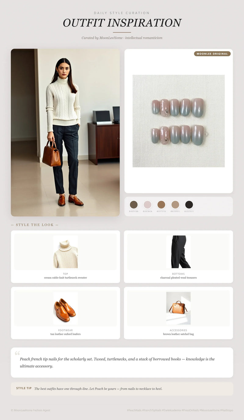 Starlight Mist Nails + Office Outfit Ideas | MOONLEE Style