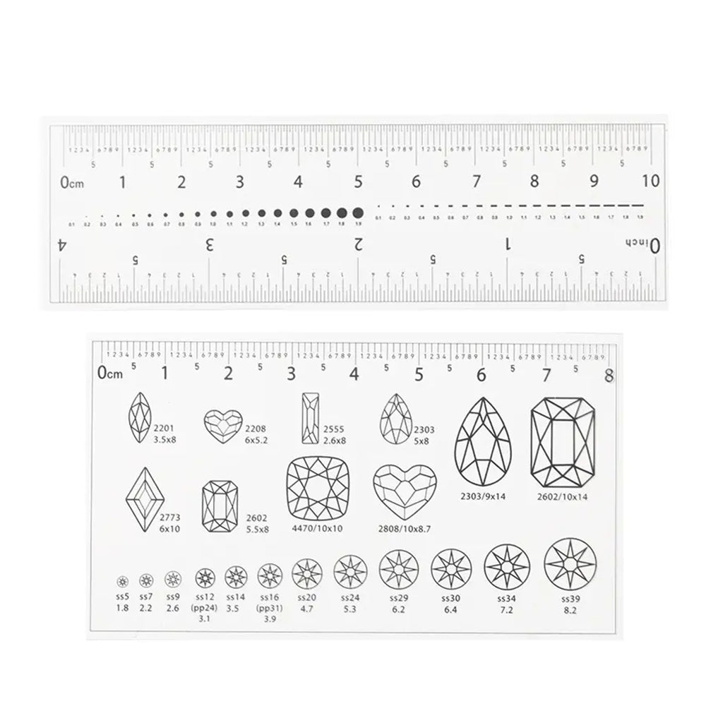 Nail Measurement Ruler Set