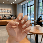 Vanilla Pearl Parfait - Press On Nails - MOONLEE