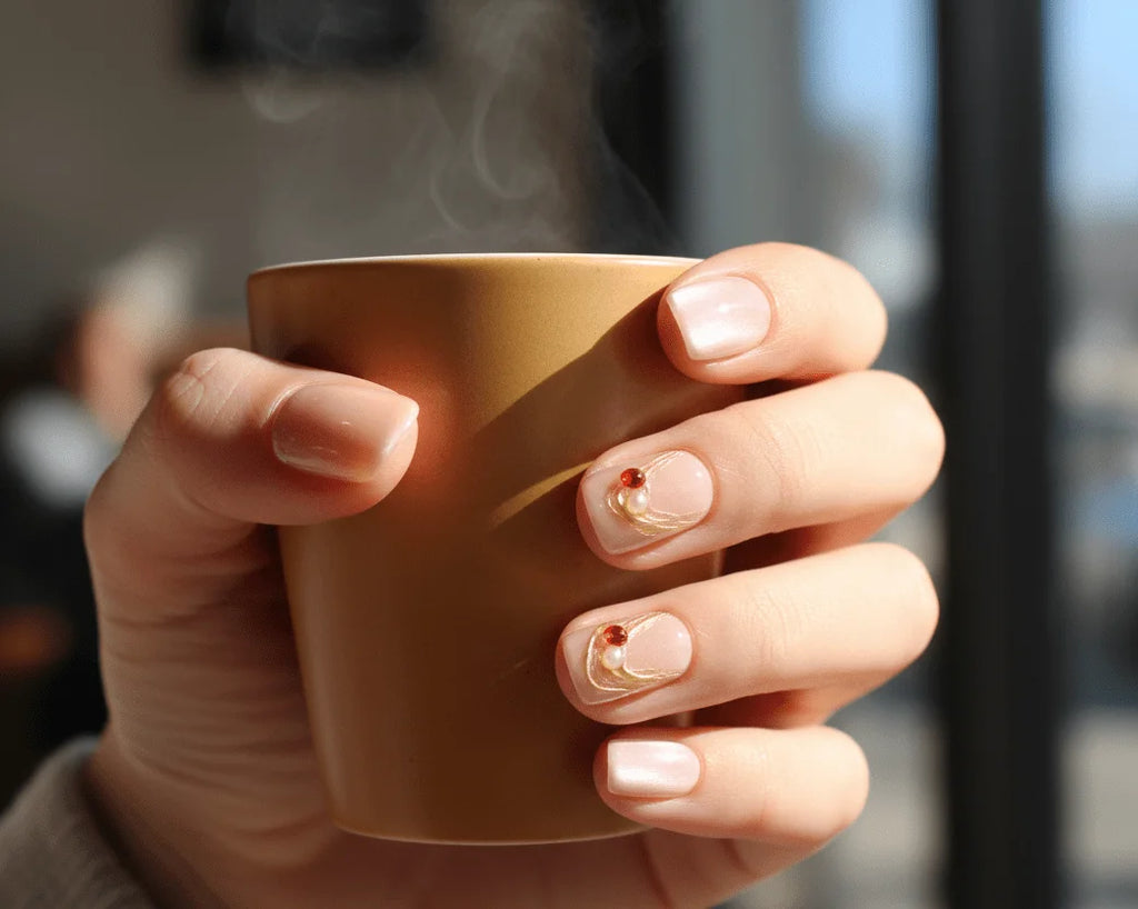 Peach Panna Cotta - Press On Nails - MOONLEE