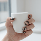 Mocha Cream Blossom - Press On Nails - MOONLEE