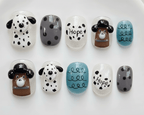 Oreo Milk Pudding - Press On Nails - MOONLEE