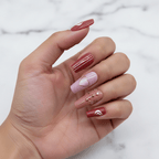 Rose Wine - Press On Nails - MOONLEE