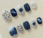 Blue Sugar Macaron - Press On Nails - MOONLEE